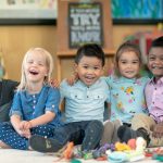 Group Of Smiling Preschool Students