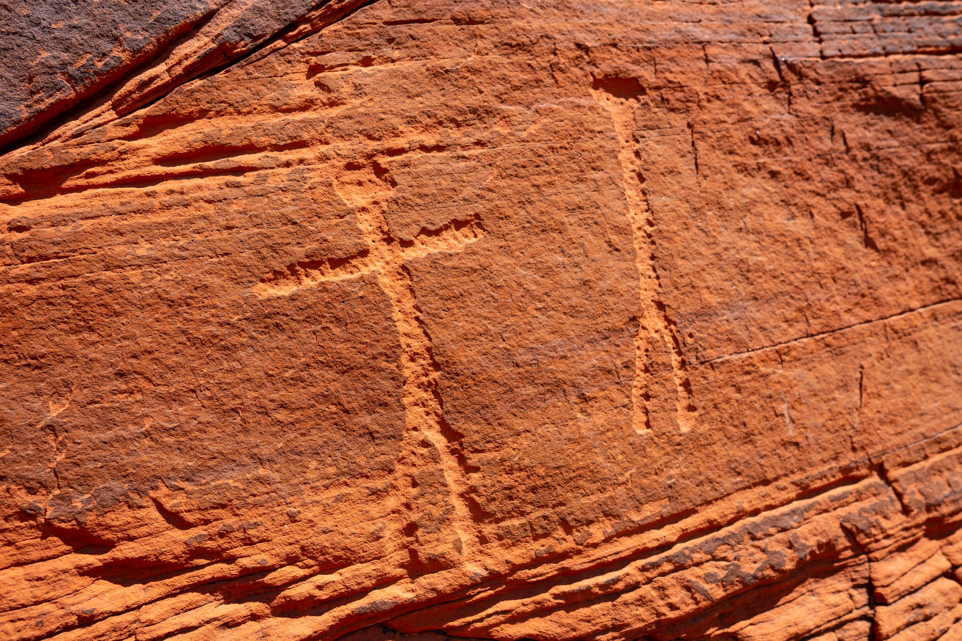 Petroglyph on Red Rock