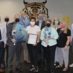 Group photo with mask on